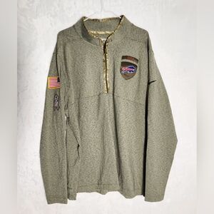 NIKE DRI-FIT On-Field BUFFALO BILLS Salute To Service USA 1/4 Zip Pullover XXL